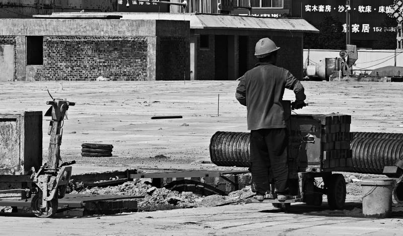 工地上的工人