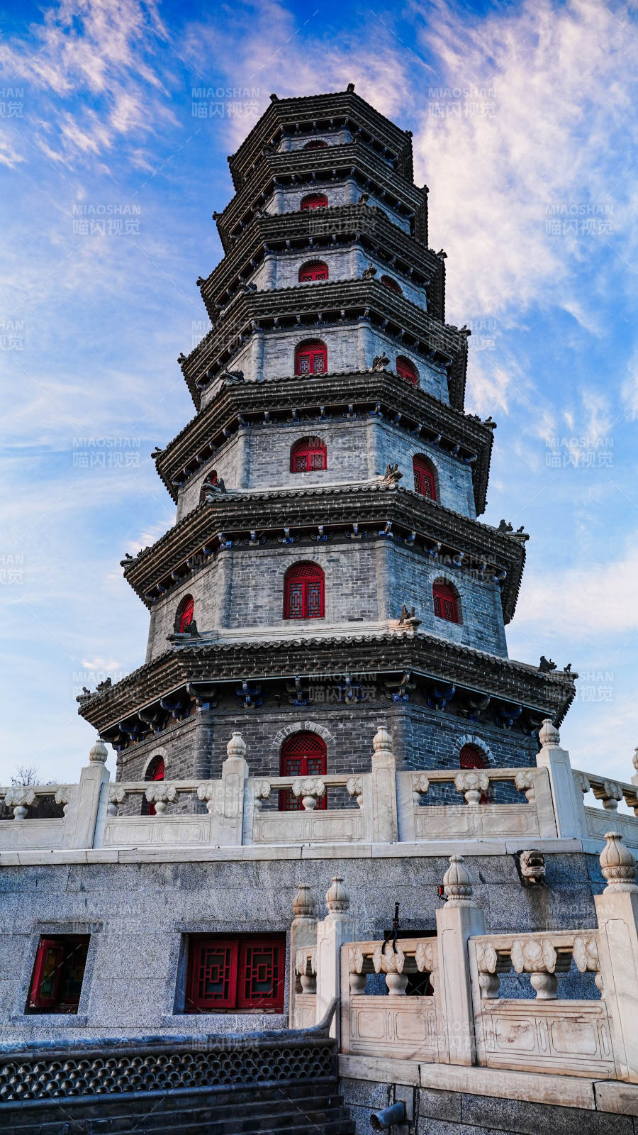 北京古北水鎮古塔凌云-攝影圖