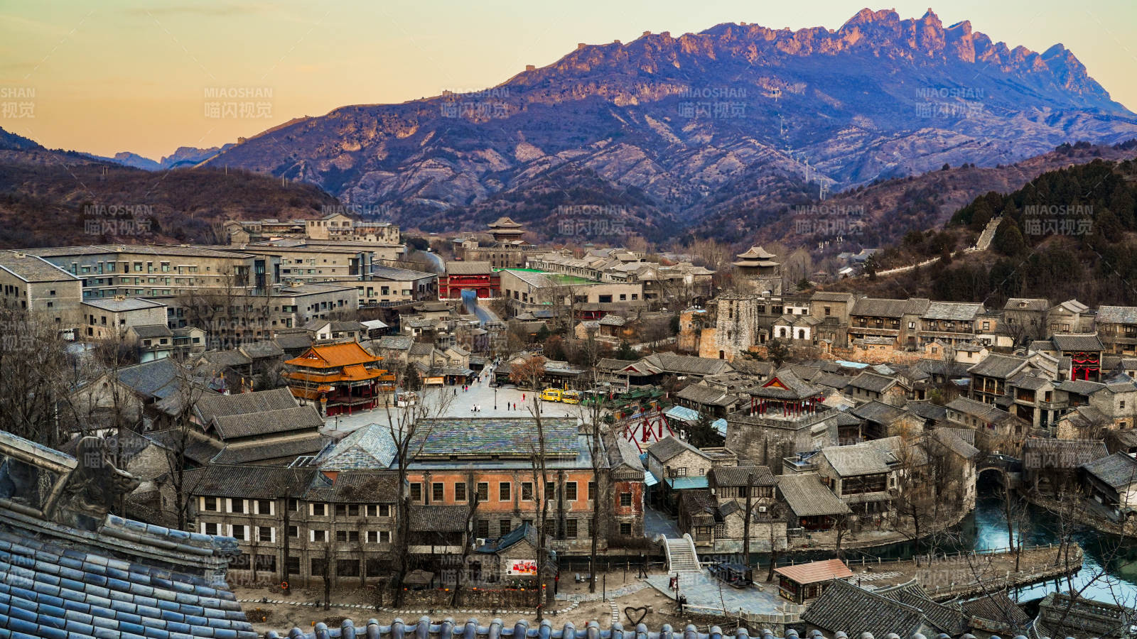 北京古北水鎮山城雪景 古韻悠然-攝影圖