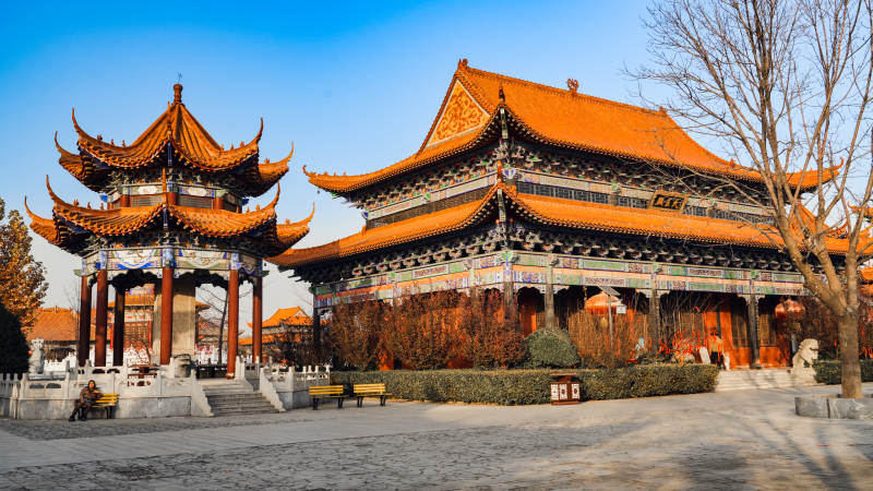 古建筑庭院風光