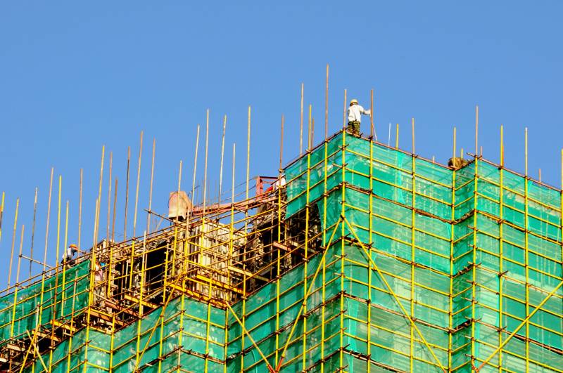 建筑工地施工中