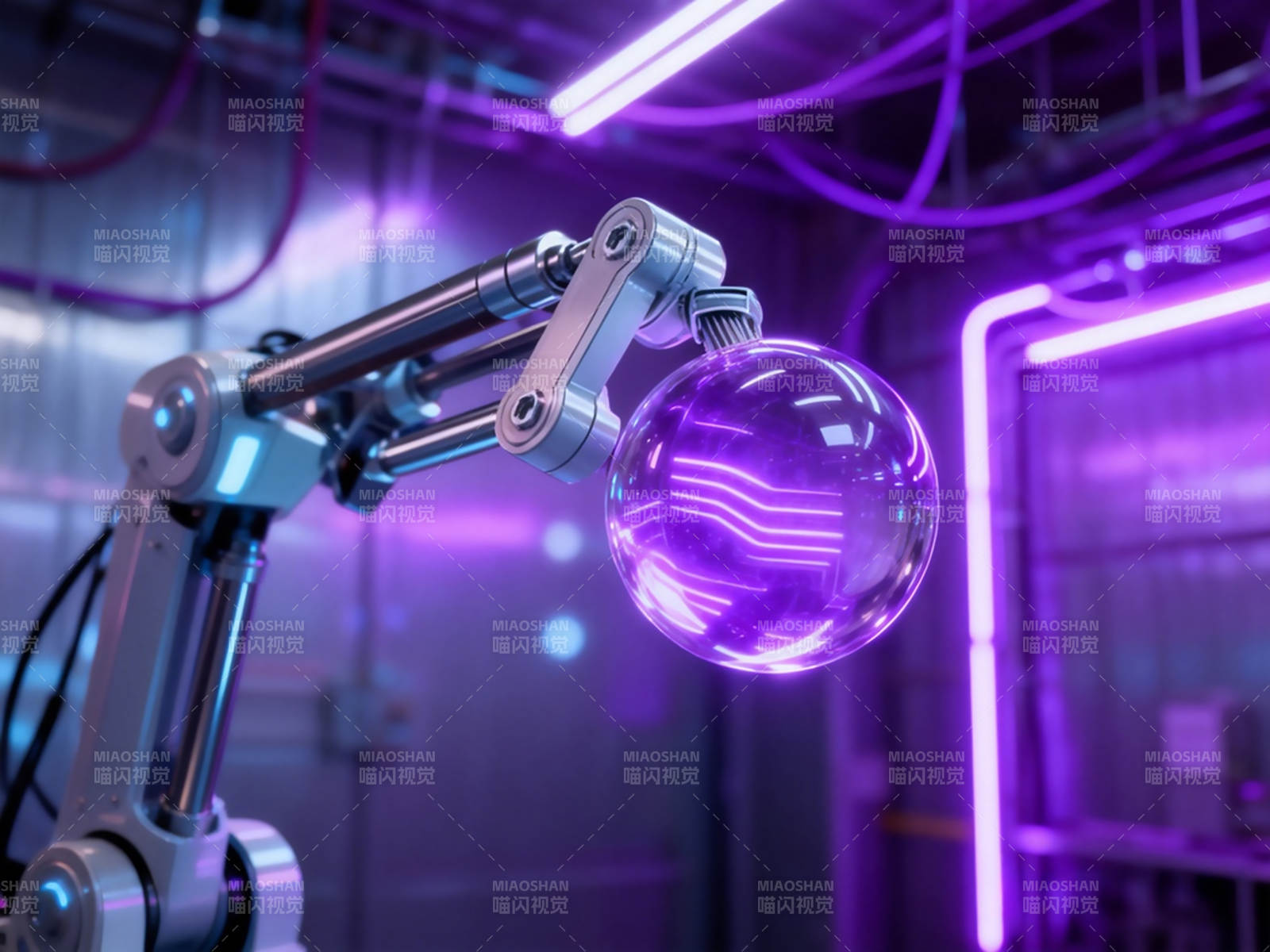 機械臂操控光球-圖片