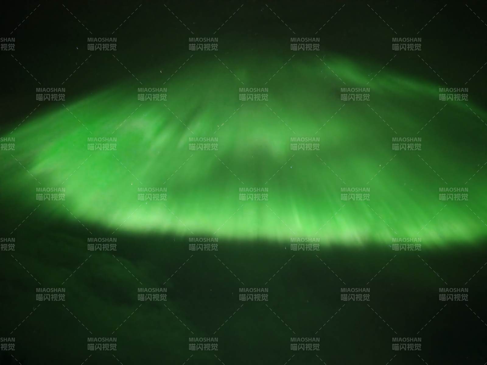 極光綠幕夜空-攝影圖