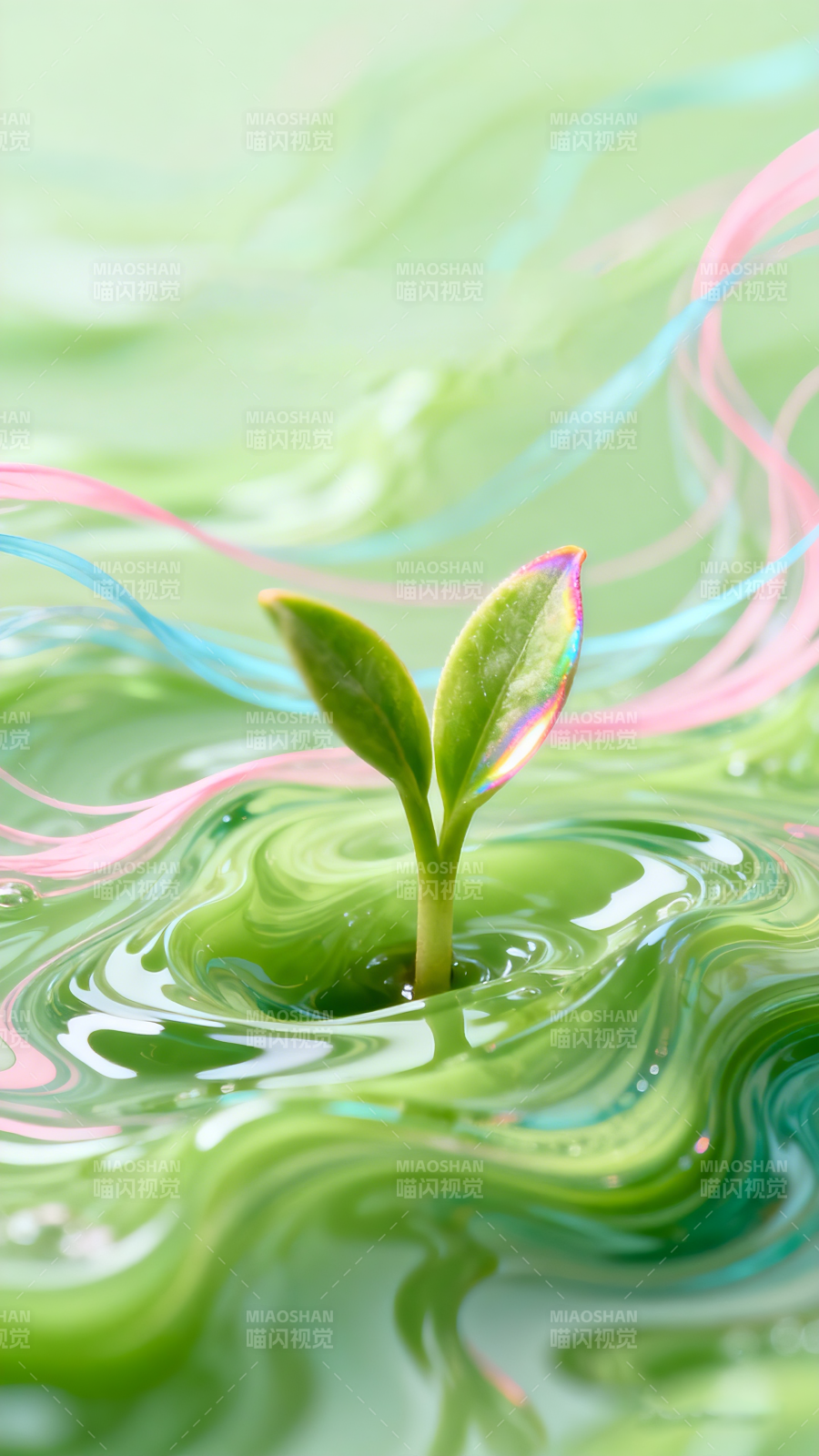 綠芽破水生-圖片