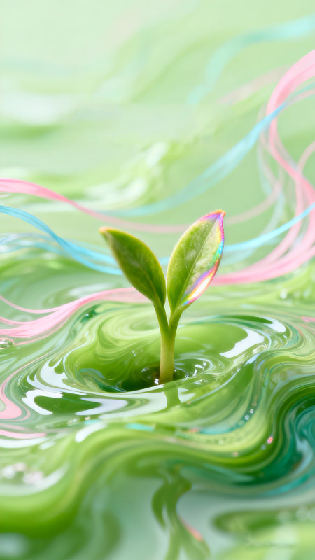 綠芽破水生-圖片