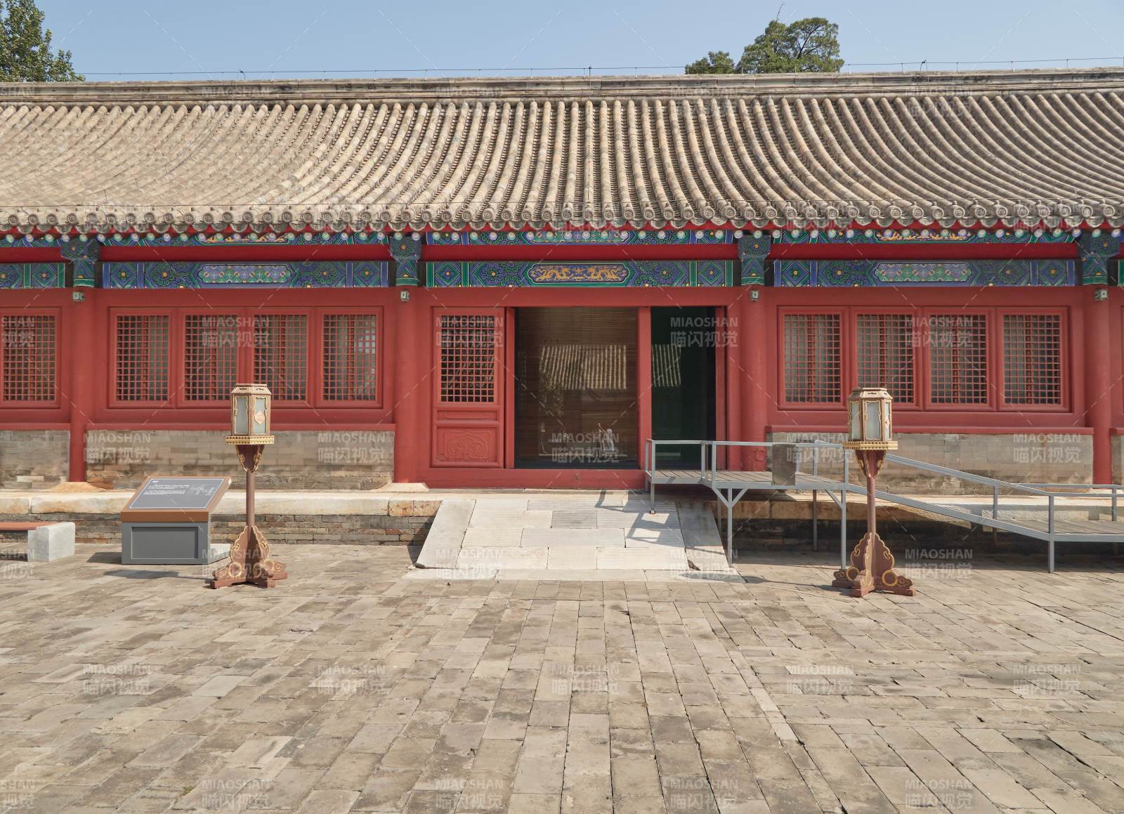 古建筑庭院风光-摄影图