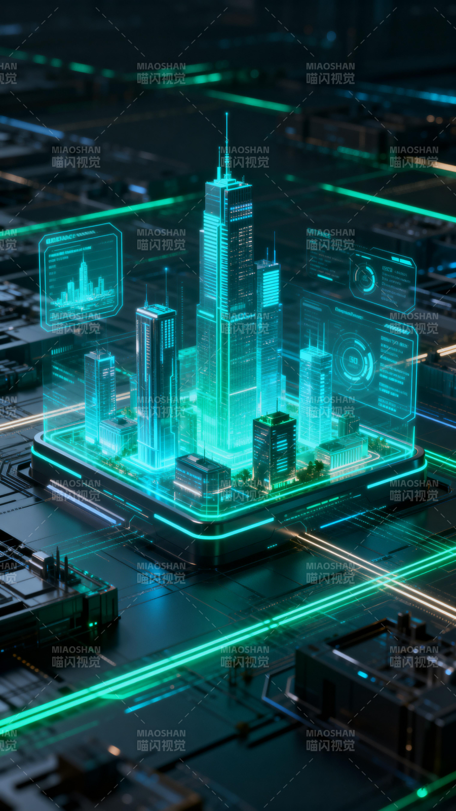 未來城市科技圖景-圖片