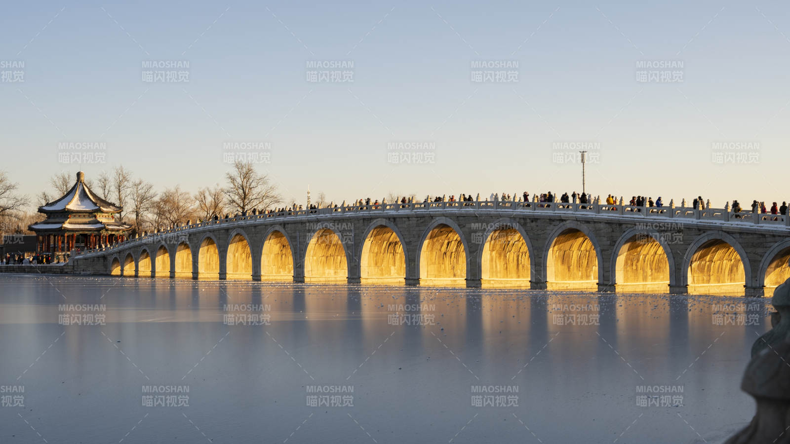 十七孔橋晨光美景-攝影圖