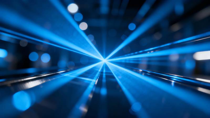 蓝色光束隧道-图片