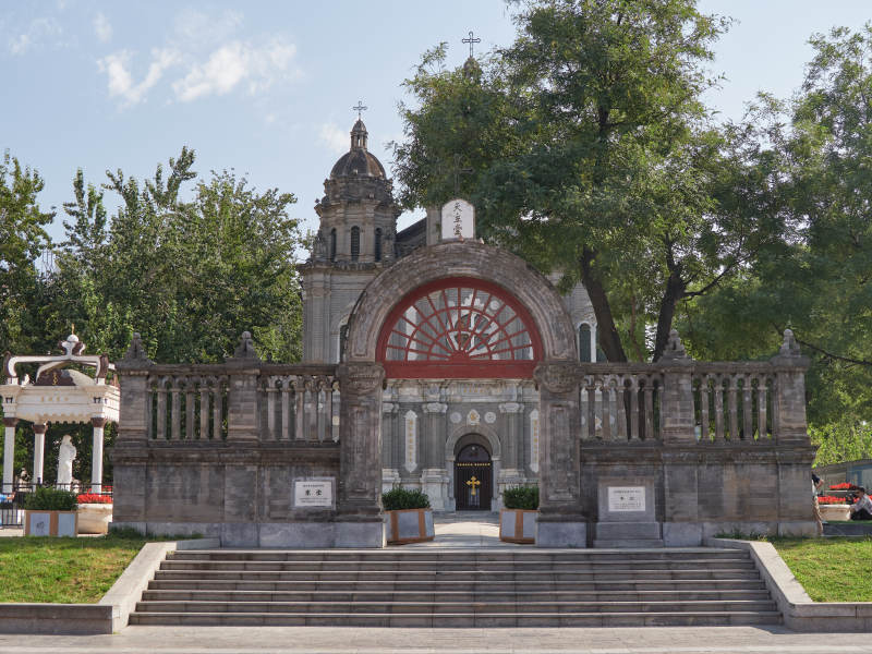 北京市东城区东堂入口处景观-摄影图