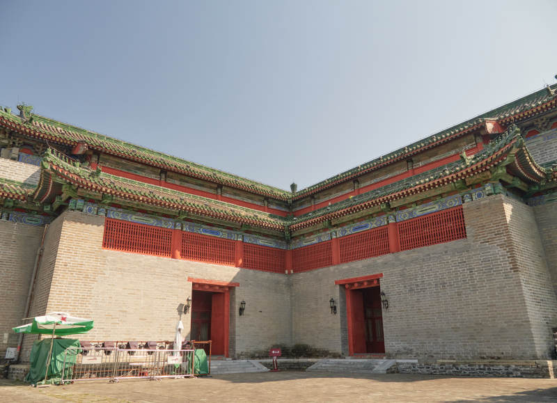 北京市东城区东南角楼的古建筑一角-摄影图