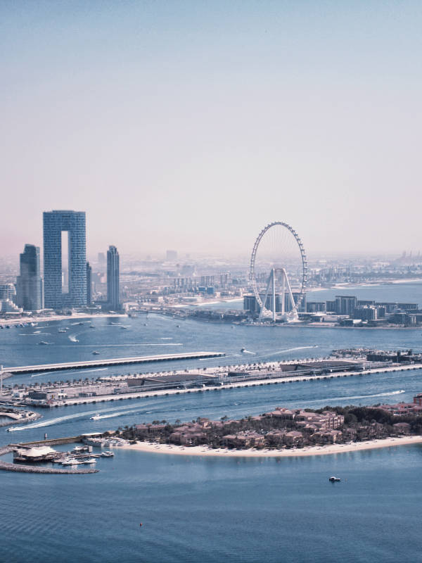 迪拜天际线风光-摄影图