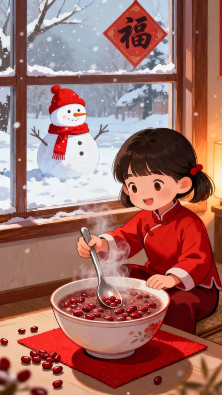 冬日暖粥 福满窗前-图片