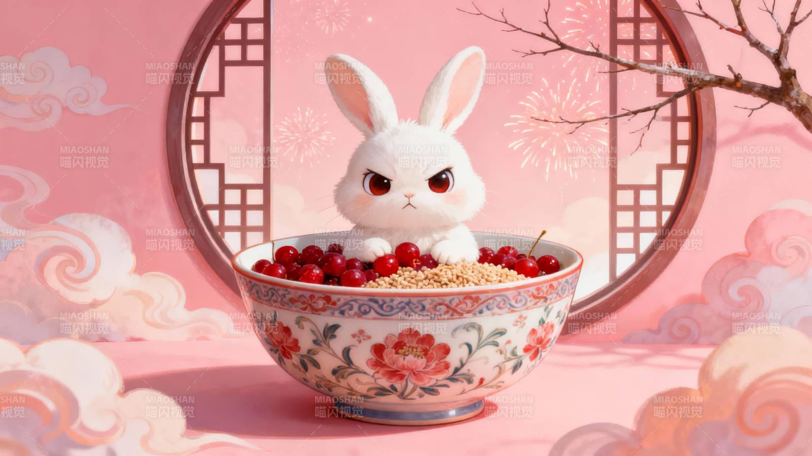 玉兔品果图-图片