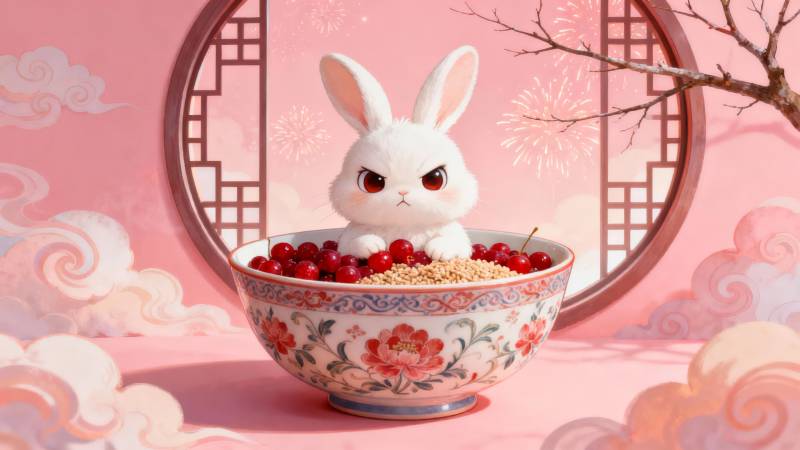 玉兔品果图-图片