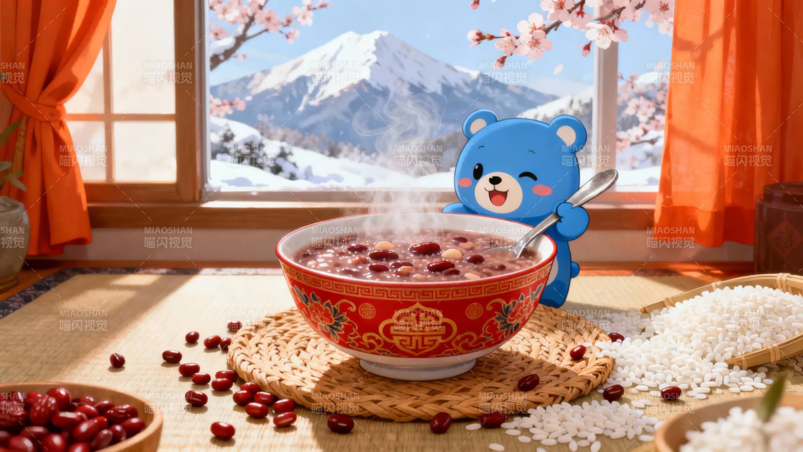 腊八粥暖冬景-图片