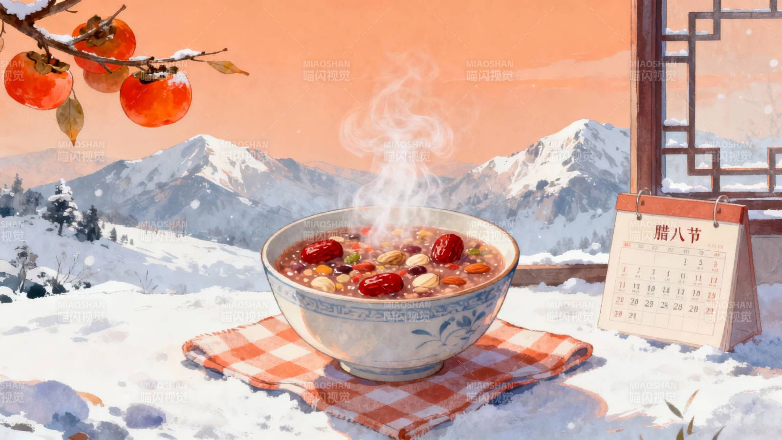 腊八粥暖冬景-图片