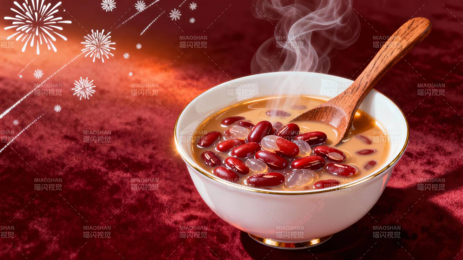 熱騰騰的紅豆湯-圖片