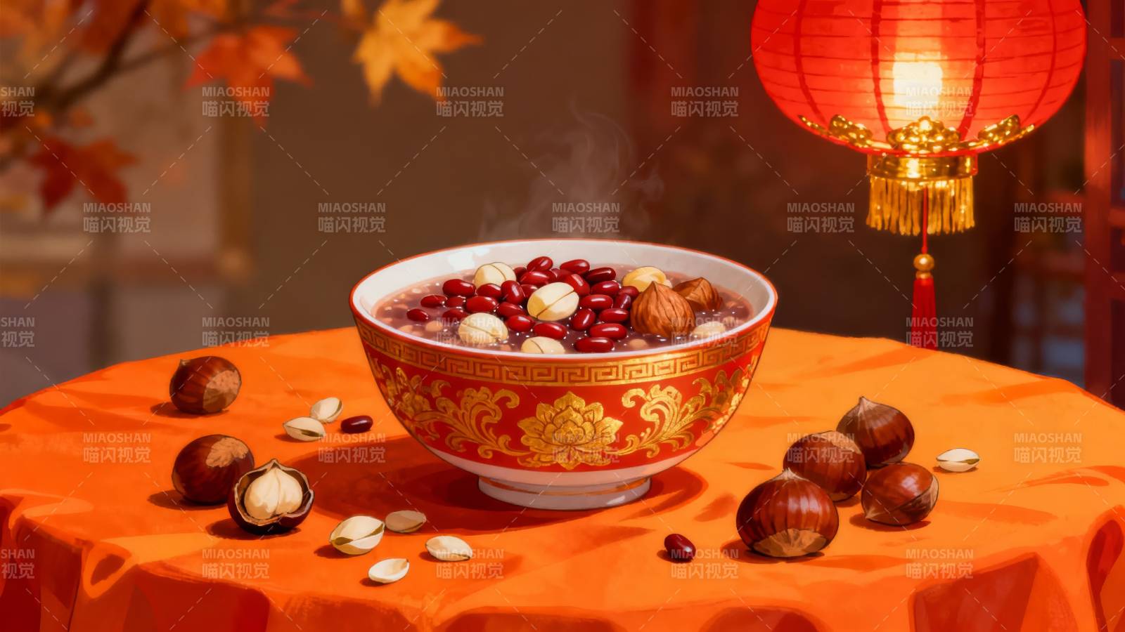 臘八粥暖冬景-圖片