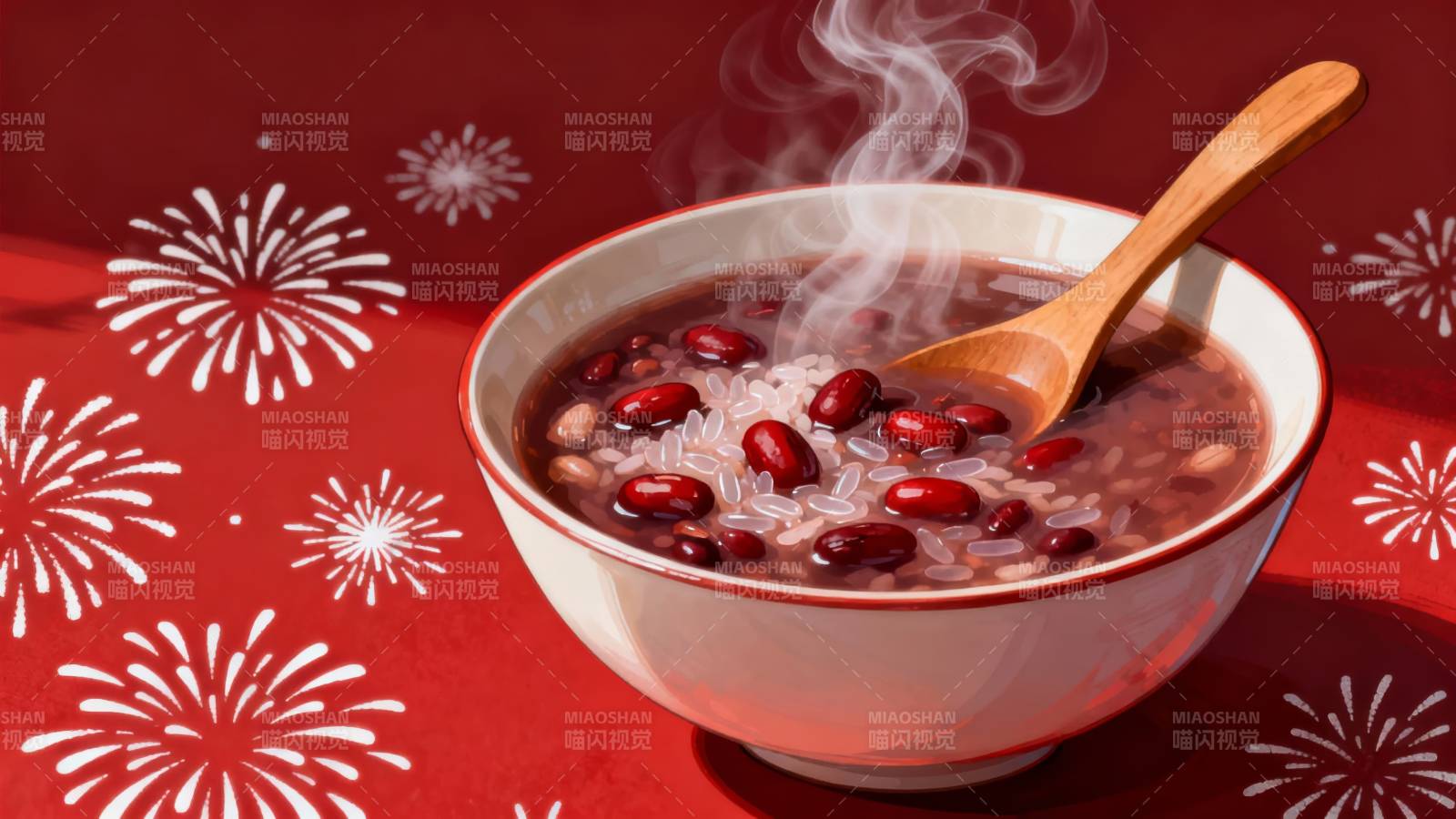 热腾腾的红豆粥-图片