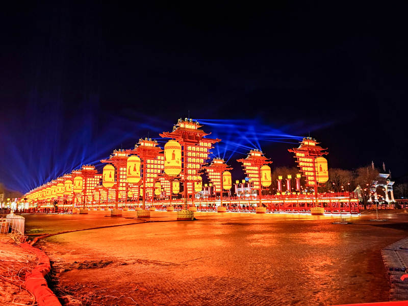 夜景灯会璀璨夺目-摄影图