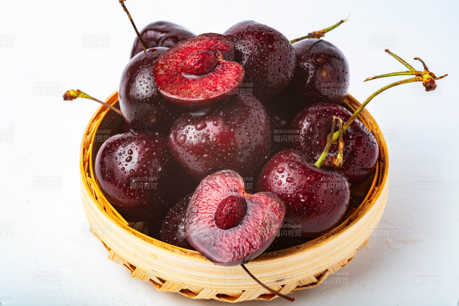 新鮮櫻桃特寫-攝影圖