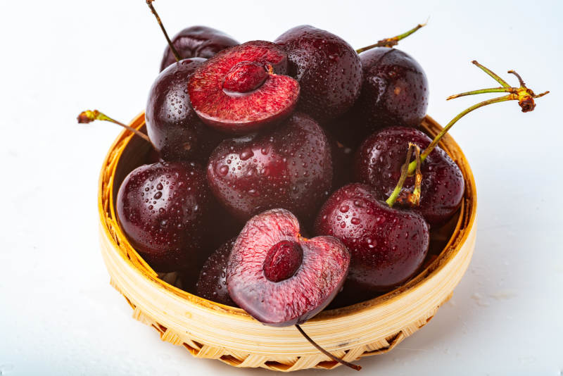 新鲜樱桃特写-摄影图