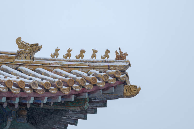 古建筑屋脊兽饰 故宫-摄影图