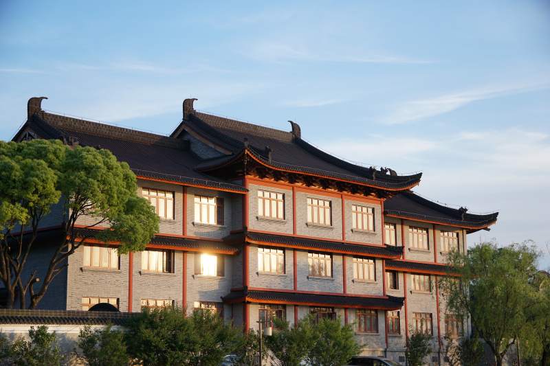 古建筑夜景-摄影图