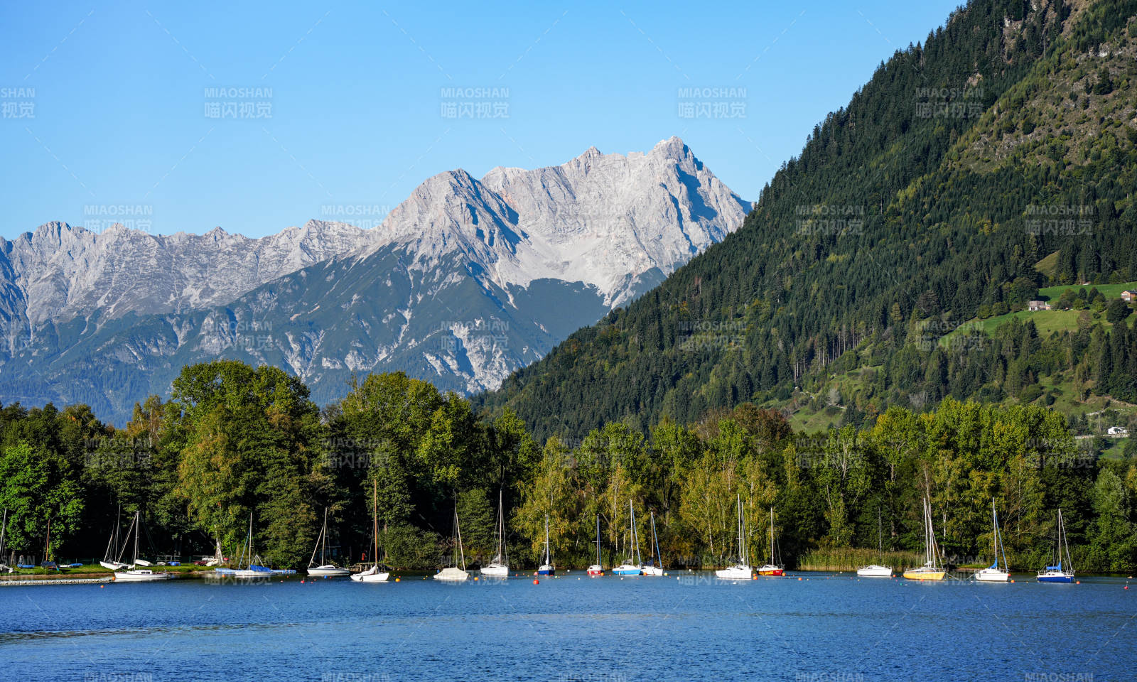 湖光山色 帆影點點-攝影圖