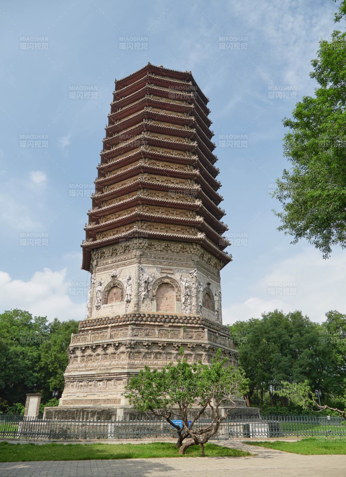 北京市海淀区慈寿寺塔全貌-摄影图