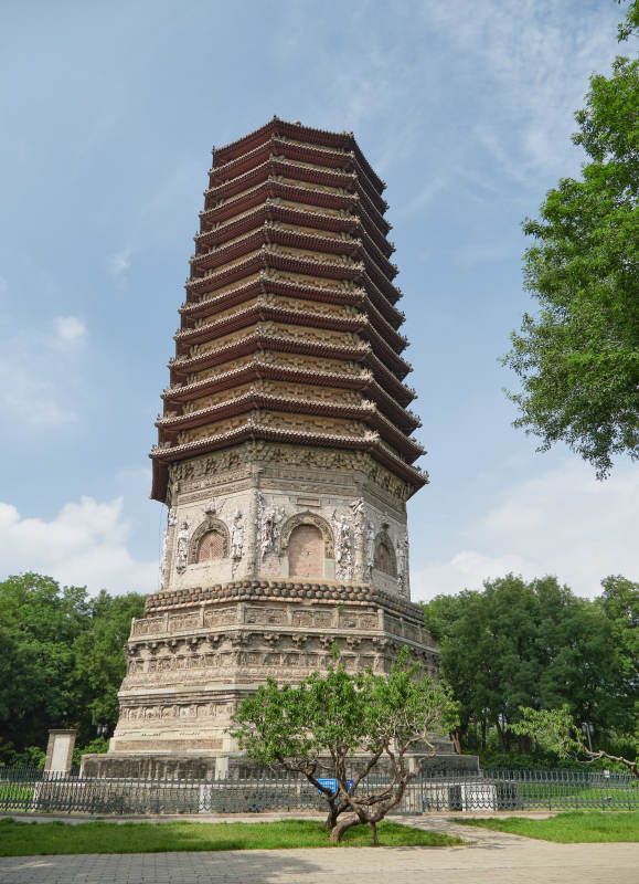 北京市海淀区慈寿寺塔全貌-摄影图