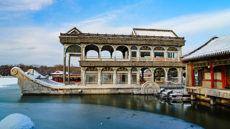 颐和园石舫静景-摄影图