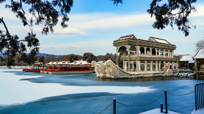 颐和园石舫静景-摄影图