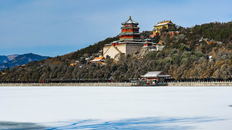 冬日颐和园雪景-摄影图