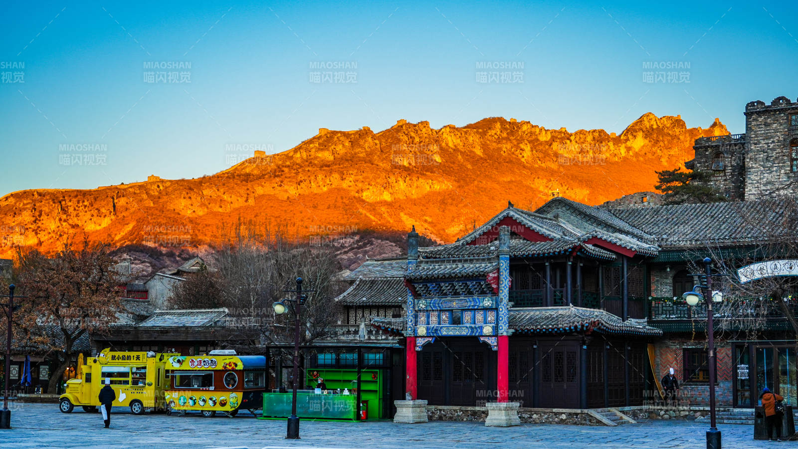 北京古北水镇金山映古街-摄影图