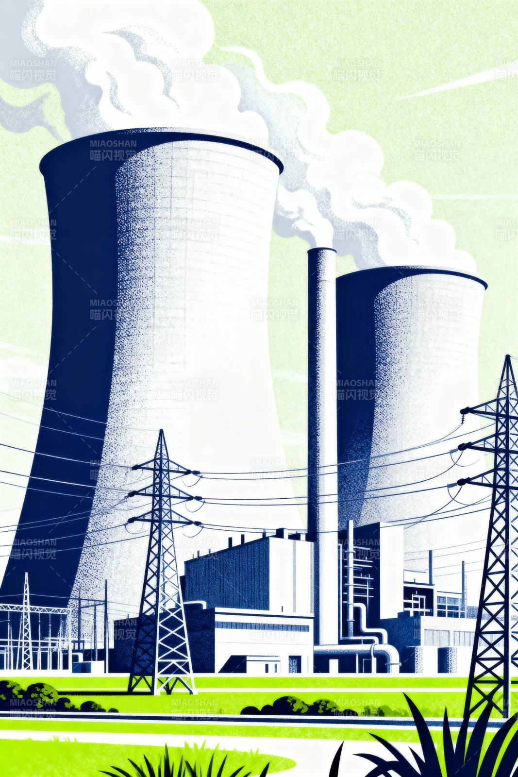 核电站全景图-图片