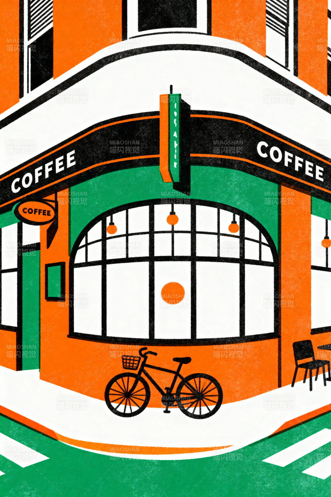 咖啡馆街角风景-图片