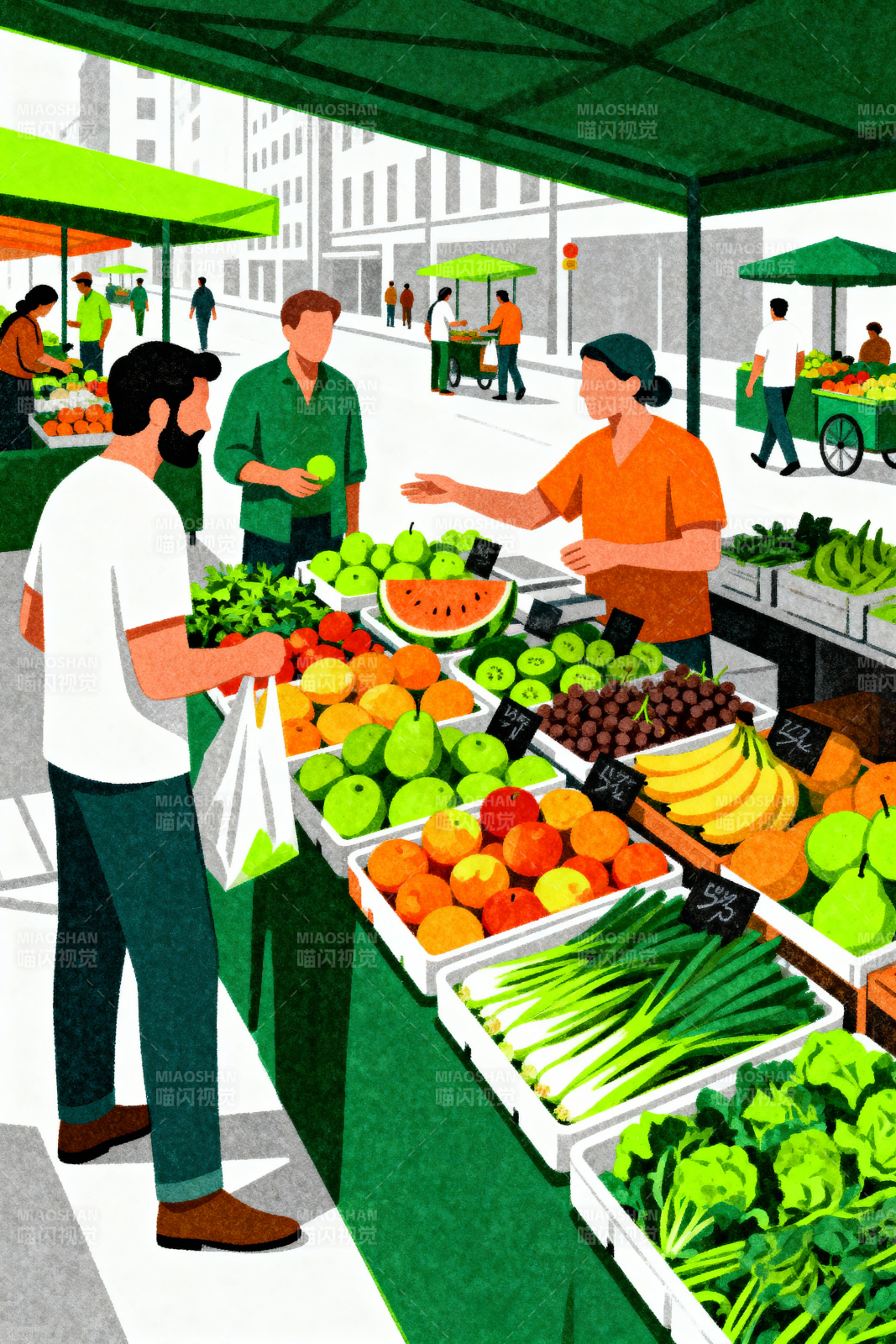 市集鮮果香-圖片