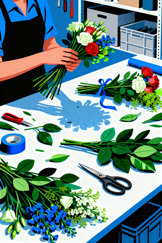 花艺师的创作瞬间-图片