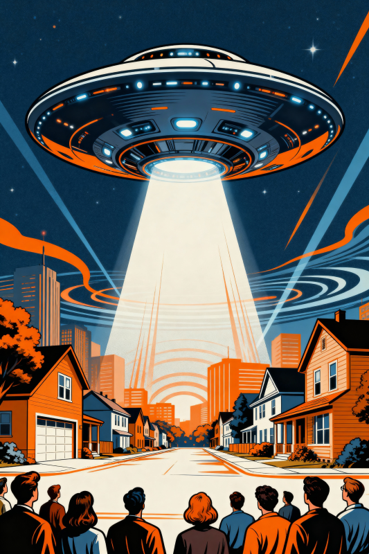 飞碟降临小镇-图片