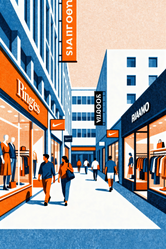 都市购物街景-图片