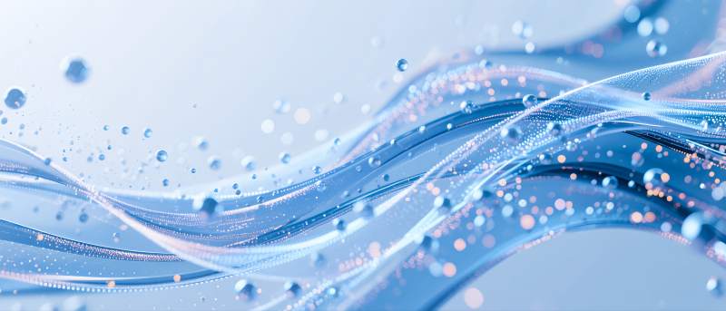 流动的蓝色波浪-图片