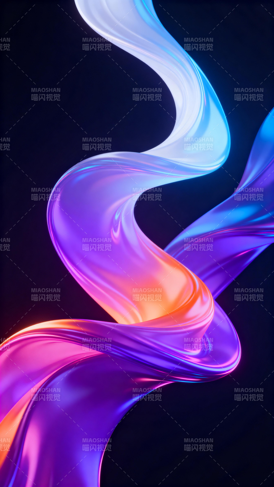 流光溢彩的波浪-圖片