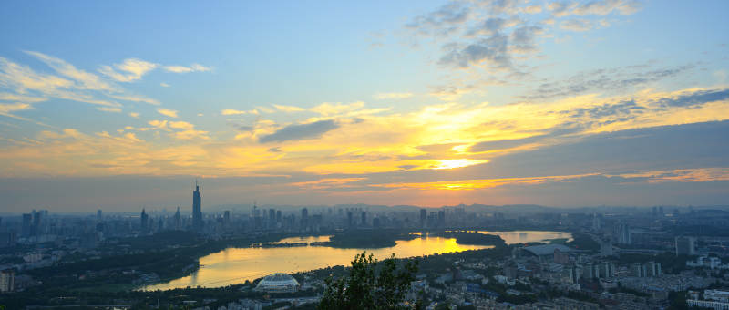 城市日落美景-攝影圖