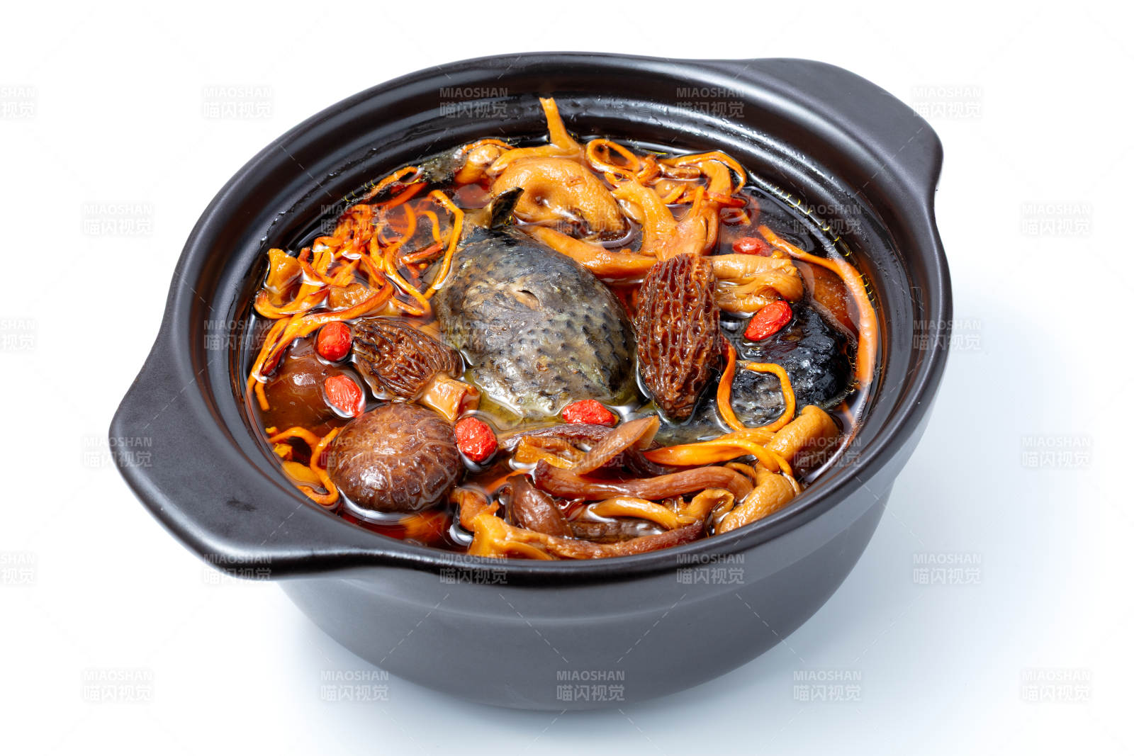 滋補菌菇烏雞湯-攝影圖