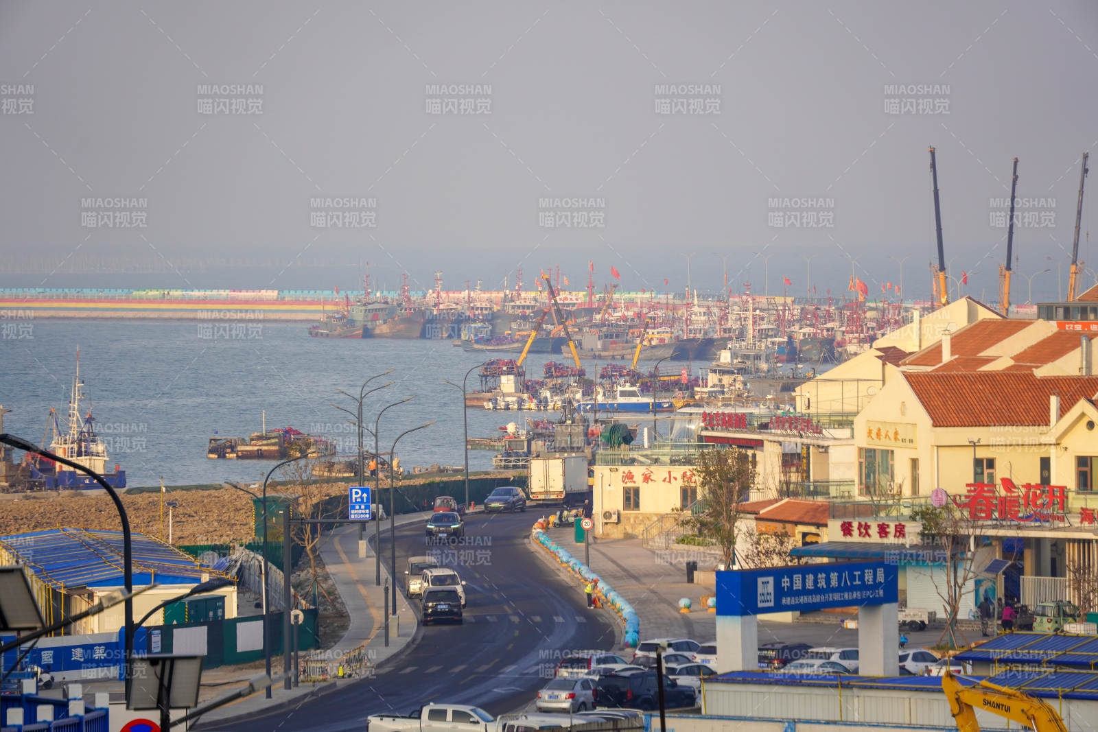 港口风光 繁忙码头 连云港连岛-摄影图