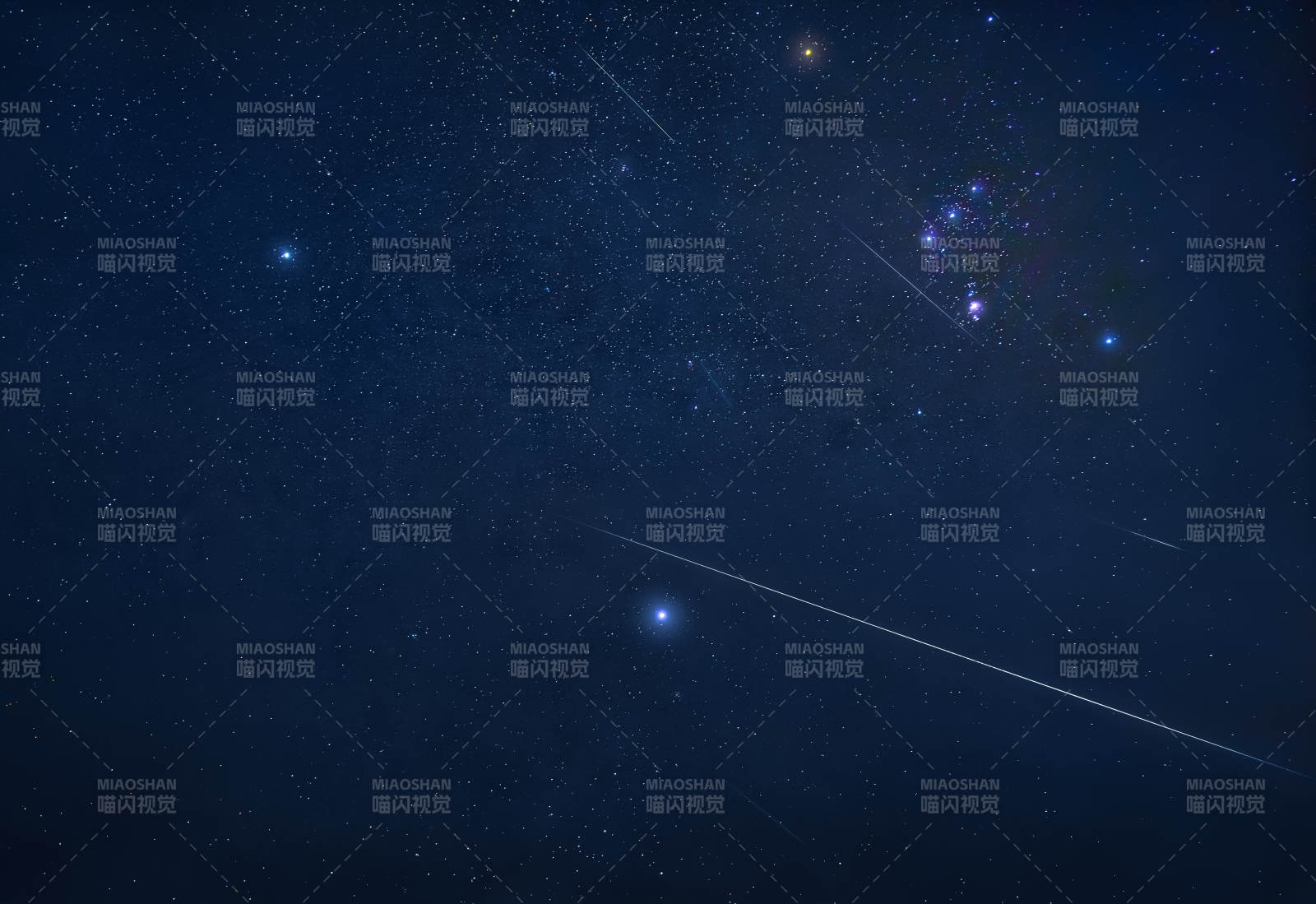 星空流星划过夜空-摄影图