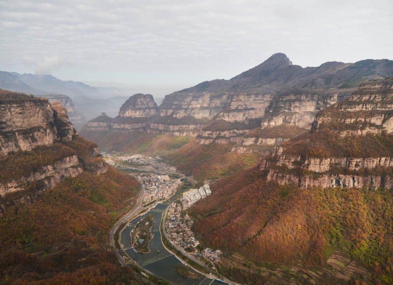 河南林州太行大峽谷秋日風光-攝影圖