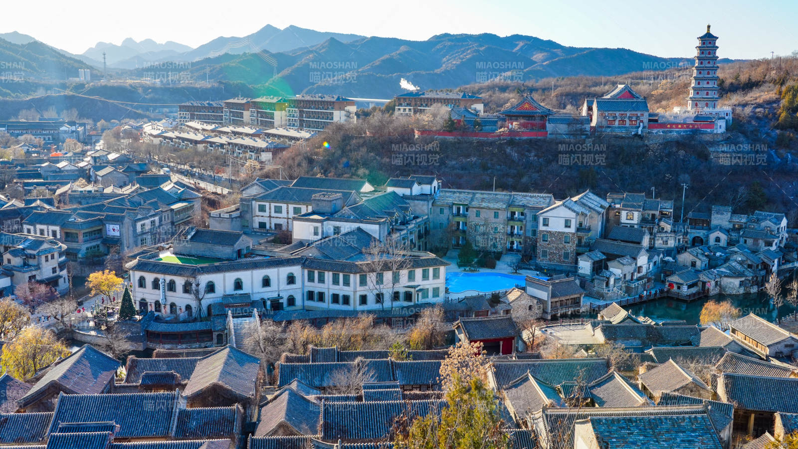 古北水镇古韵山城风光-摄影图